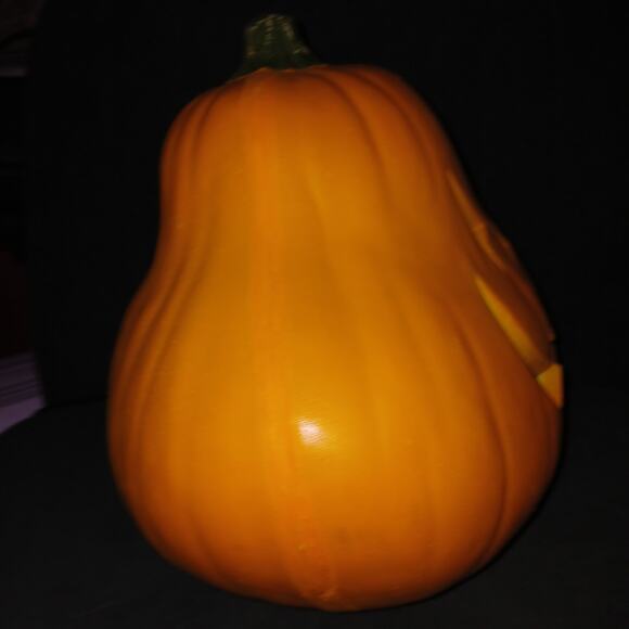 Large Gemmy Blow Mold Pumpkin Jack-O-Lantern 1993 Halloween Decoration Spooky - Picture 6 of 8